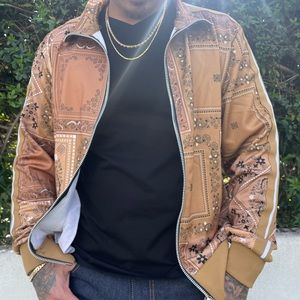 Tan Paisley Track Jacket